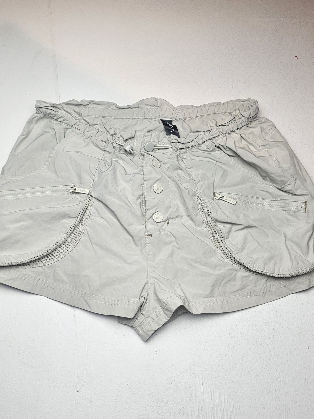 Savvi Light Gray Women’s Casual Drawstring Shorts Size Small